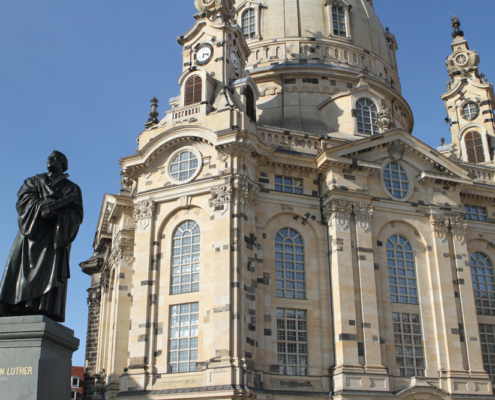 Martin-Luther-Denkmal & Frauenkirche, Dresden