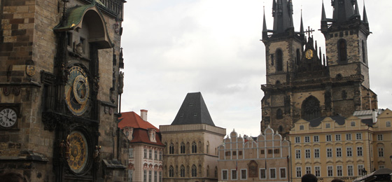 Rathausuhr & Teynkirche, Prag